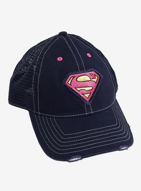 DC Comics Supergirl Logo Trucker Hat, , hi-res
